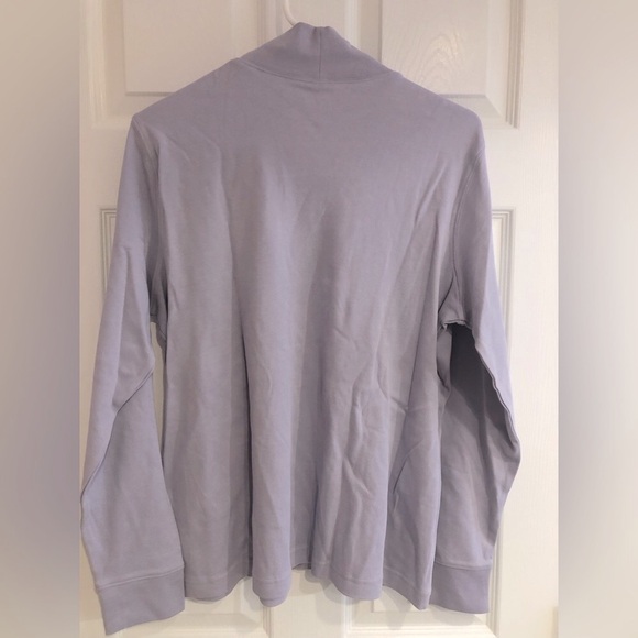 Lands’ End Women’s Relaxed Fit Long Sleeve Mock Turtleneck, Size Large - Picture 2 of 10